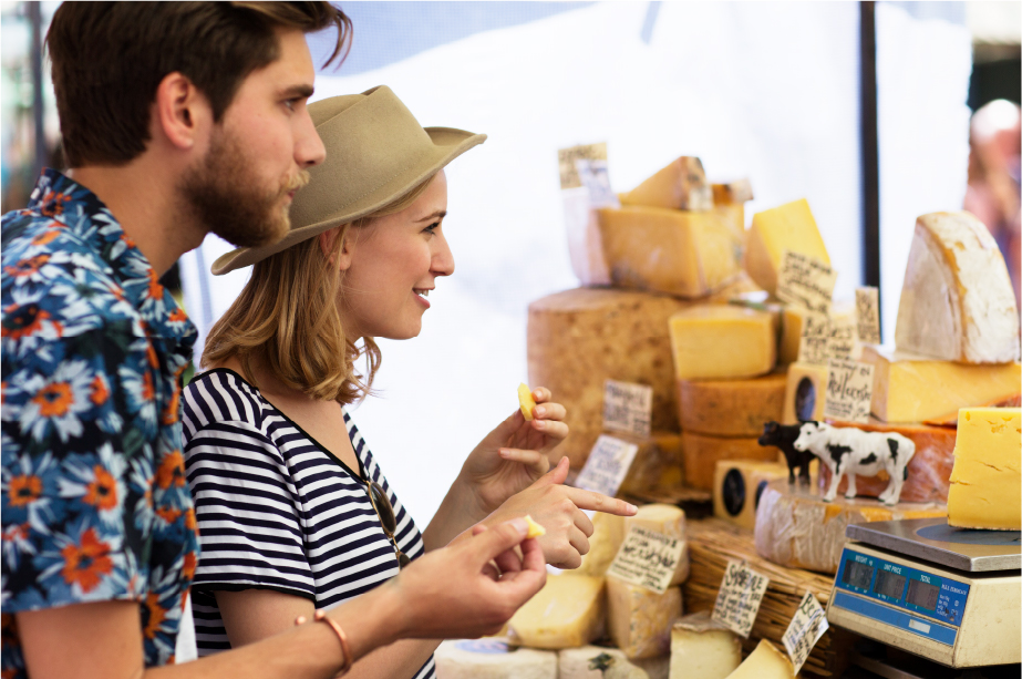 Exploring the local farmer's market